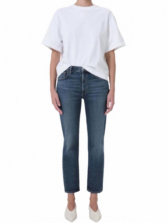 Agolde Denim - AGOLDE Kye Mid Rise Straight Crop Jeans in Control Size 27